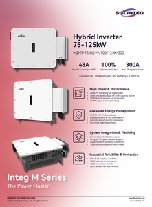Onduleur hybride Master Series M2HT-75-125kw à impulsion unique pour une collecte solaire rapide, performances fiables par tous les temps - Product Image 4