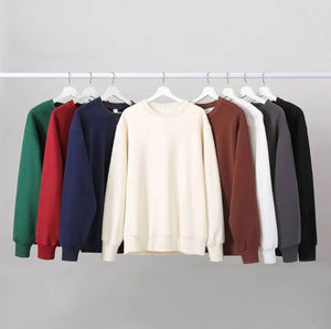<b>Mens</b> <b>Crewneck</b> <b>Sweatshirt</b> Embroidered Winter Solid Casual Long Sleeve Cotton Pullover Comfortable Streetwear - Product Image 1