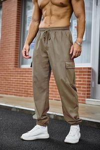 Wholesale 2027 <b>Men's</b> <b>Lightweight</b> 100% Polyester Workwear <b>Trousers</b> Casual Fitness Jogging Sports Custom Logo Slim Fit <b>Cargo</b> Pant - Product Image 4