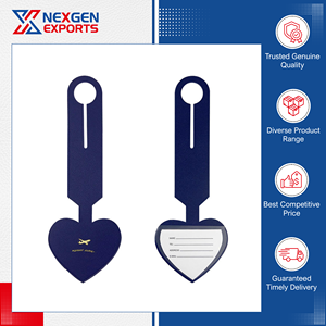 Venta exclusiva de etiquetas de equipaje de cuero PU de excelente calidad, elegantes, personalizadas en tamaño y diseño, con tarjeta de identificación con nombre, origen India. - Product Image 6