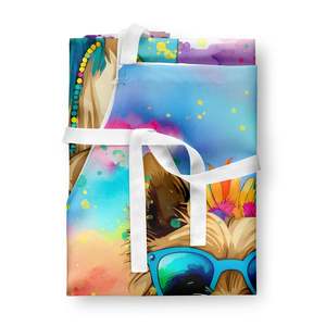 Cairn Terrier Hippie Dawg Unisex Adulto Delantal Multicolor Servidor de cocina grande para cocinar Hornear Artesanías Jardinería para hombres Mujeres - Product Image 3