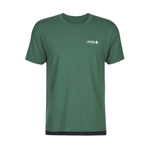 เสื้อยืดสตรีทแวร์พิมพ์ลายโลโก้ แขนครึ่งตัว สำหรับผู้ชาย ผ้าฝ้าย 100% ระบายอากาศ แห้งเร็ว ทรงหลวม ดีไซน์ใหม่ - Product Image 1