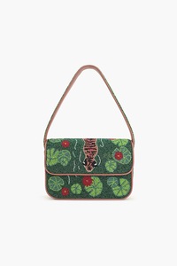 beaded shoulder bag for women single strap handbag polyester lining <b>purse</b> <b>zip</b> closure cocktail bag - Product Image 4