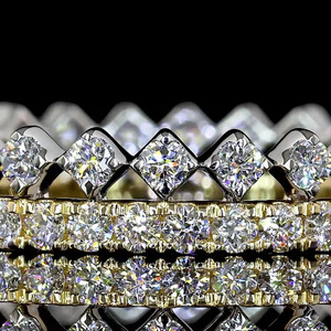 Women's Lab Grown Diamond Multi <b>Row</b> Eternity Band Ring 10K 14K 18K Gold 925 935 Silver Anniversary Wedding Engagement <b>Gift</b> - Product Image 2