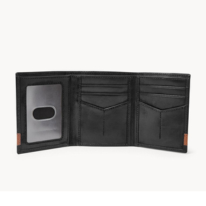 RAHRAJ ENTERPRISES Cartera Bifold de Cuero Negra para Hombre, Tarjetero Delgado, Diseño Abierto, Modelo Re-mw-006, 50 Unidades, Pakistán - Product Image 2