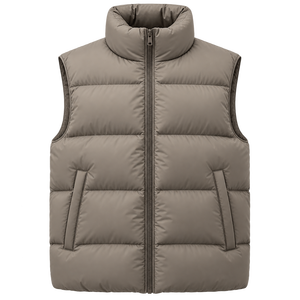 Custom <b>Men</b> Puffer <b>Vest</b> Sleeveless Winter Jacket Padded Bodywarmer Stand Collar Solid Color Custom <b>Mens</b> Puffer <b>Vest</b> Waistcoat - Product Image 1