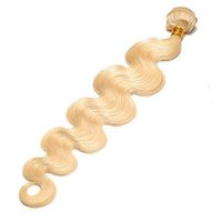 Extensions de cheveux humains blonds ondulés, Remy, double trame, pointes pleines, cheveux en vrac pour tissage