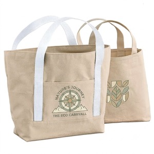 Canvas Tote <b>Bags</b> <b>Medium</b> <b>Size</b> Water Resistant England Style Solid Color Letters Decoration Shoulder Strap All Seasons Polyester - Product Image 1
