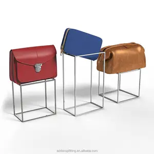 사용자 정의 만들기 실버 큐브 여성 지갑 고급 가방 디스플레이 스탠드