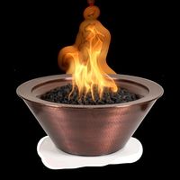 Brasero commercial en cuivre robuste pour extérieur, centre de table chauffant, décoration de jardin et de terrasse en métal de qualité supérieure pour restaurants, très demandé