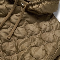 Sweat à capuche en laine pour homme, marron, Oxford, imprimé, en nylon léger, doublure thermique, hiver