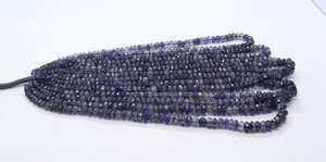 Cuentas facetadas de iolita natural de 4.5-7 mm, cuentas de piedras preciosas de iolita, cuentas facetadas de iolita para la fabricación de joyería. - Product Image 5
