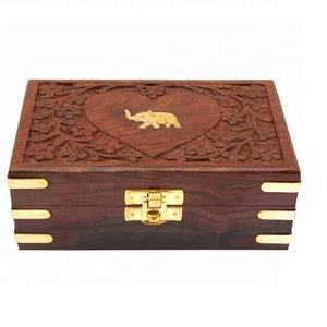 Antique Vintage Mango <b>Wood</b> Craft <b>Storage</b> Gift <b>Boxes</b> Custom Handmade Jewelry Wooden Cases Polished Technique High Strength Love - Product Image 5