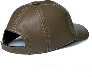 Casquette de baseball en cuir unisexe en gros, haute qualité, personnalisable, ajustement réglable, fermeture sécurisée, pour cyclisme adulte - Product Image 4