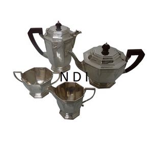 Matin boire du thé café servant laiton métal théière brillant poli Design Unique restauration article métal bouilloire ensemble avec plateau - Product Image 5