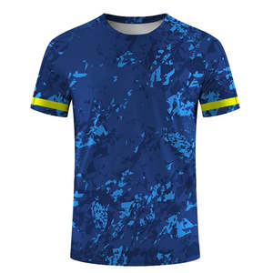 Tissu tricoté polyester-coton pour équipes sportives, t-shirt à manches courtes uni, sublimation, séchage rapide - Product Image 4