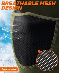 Pasamontañas Unisex Verde Oliva, Transpirable, Impermeable, de Spandex y Poliéster, Color Sólido, para Actividades al Aire Libre, Casual, para Adultos - Product Image 3