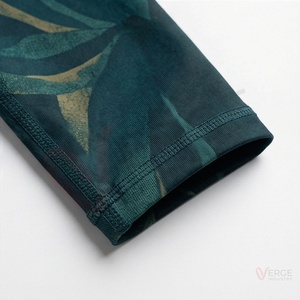 Women's Dark Green <b>Floral</b> Yoga Set 2 Piece Square Neck Crop Top High Waist Full Length <b>Leggings</b> - Product Image 6