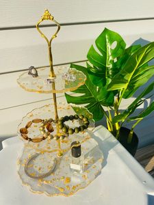 Designer Resin <b>Cake</b> <b>Stand</b> with Smooth Polished Finish for Luxury Dessert Presentation and Party Display - Product Image 1