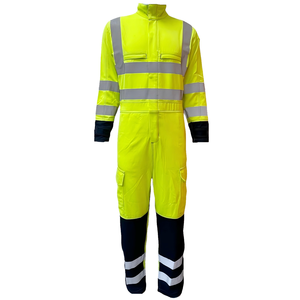 Gilet de sécurité haute visibilité jaune fluorescent, vêtement de travail réfléchissant, veste de sécurité avec poches, polyester, pour travaux routiers - Product Image 6