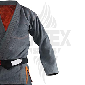 Uniformes de Judo y BJJ Satex Personalizados de Alta Calidad al por Mayor, Kimono Rojo con Logotipo Frontal, Transpirable, de Secado Rápido, Poliéster/Algodón - Product Image 5