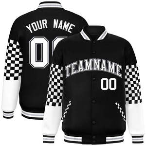 Vestes d'hiver pour hommes personnalisées OEM, en tissu polyester, chaudes, style bomber, style baseball, grandes tailles, personnalisables - Product Image 1