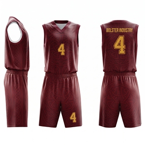 Ensemble maillot et short de basketball respirant en maille Pro Mesh imprimé pour l'hiver avec logo frontal |   Renforcer l'industrie - Product Image 3
