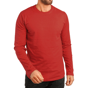 Camisetas de Manga Larga para Hombre, Nuevas, a la Moda, Sólidas, Personalizadas, Profesionales, de Alta Calidad, Transpirables, Tejidas, 100% Algodón, al por Mayor - Product Image 1