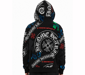 Sweat-shirt à capuche de luxe noir pour homme, coupe oversize, en coton épais, style streetwear hiver, chaud et tendance - Product Image 4