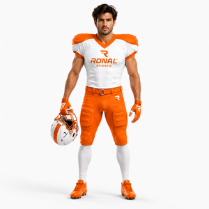 Uniforme de football américain en polyester/coton imprimé par transfert thermique personnalisé, impression professionnelle, best-seller - Product Image 3
