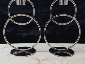 Simple Silver Candle Holder Ideal For Living Room Bedroom Side <b>Table</b> And Dining <b>Table</b> Centerpiece Candle Stand From India - Product Image 3