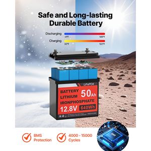 Kit Completo Sistema di Energia Solare V200W 12V con 2 Pannelli Solari Monocristallini da 100W, Batteria LiFePO4 12.8V 50Ah, Caricabatterie 40A - Product Image 4