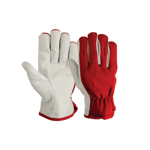 Leather Safety Gloves Elastic Wristlet Cuff Anti-Slip Full Texture Abrasion Resistant Anti-Cut Impact Level 3 General Purpose - Product Image 1