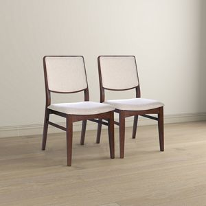 Set di 2 Sedie da Pranzo Skylar in Tessuto Beige - Product Image 4