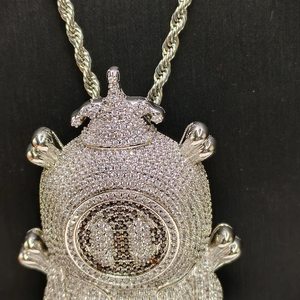 Custom 3D Doll Cartoon Moissanite Hip Hop Pendant with 925 Sterling Silver For Unisex Fine Jewelry Pendants & Charms - Product Image 2