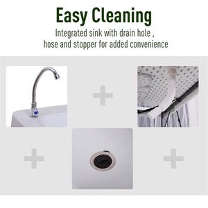 Tavolo da Campeggio Pieghevole Portatile con Lavello/Tavolo da Pranzo per Avventure all'Aperto - Product Image 5