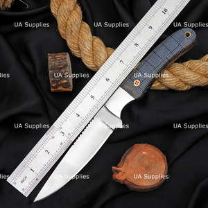 Cuchillo Táctico de Hoja Fija al por Mayor, Hoja de Acero Inoxidable, Mango Recto de G10 Micarta, Funda de Cuero para Caza y Camping al Aire Libre - Product Image 2