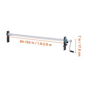 Kit Rullo Telo in Lega di Alluminio Manuale 64-104 Pollici di Larghezza, Rullo Telo per Camion Ribaltabile con Manovella, Acciaio Rivestito in Spugna da 7 Pollici - Product Image 6