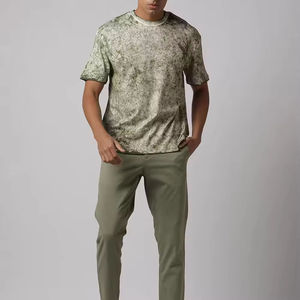 Camiseta de Algodón Lavado Estilo Vintage, Talla Grande, Informal, Moda Urbana, Calidad Premium, Ropa para Hombre - Product Image 2
