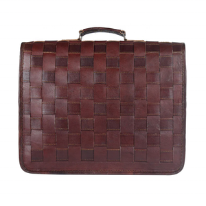 Mensajero de cuero de cabra Bolsa de viaje Computadora Bolsas de mensajero portátiles y bolsa de cuaderno - Product Image 4