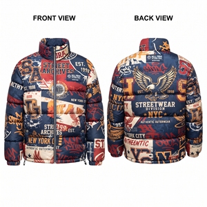 Custom Logo <b>Camouflage</b> Unisex Bomber <b>Jacket</b> Heavyweight 320 GSM Matter Polyester Horizontal Quilted Panels Spring <b>Waterproof</b> - Product Image 6