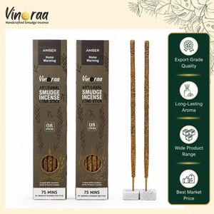 Bâtons d'encens à la fumée d'ambre de 9 pouces de long |   Bâtons d'encens écologiques et naturels, parfaits pour la méditation, la prière et la relaxation - Product Image 4