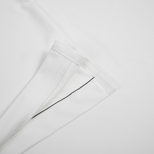 Polo pour homme blanc uni imprimé par sublimation, manches courtes, respirant, séchage rapide, tricoté en Spandex/Polyester, vêtements de golf - Product Image 4