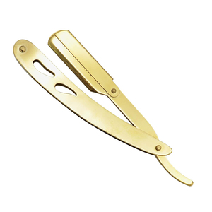 Full Gold Hairdressing Scissors Kit Sharp Edge Cutting & Thinning Shears Metal Barber <b>Set</b> with Comb and <b>Razor</b> for Salon Use - Product Image 3