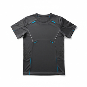 Mesh Back Ventilated Gym T-Shirt For Men <b>Heat</b> Dissipation Workout Top Pro Athlete Running Shirt Wholesale Fitness Gear - Product Image 1