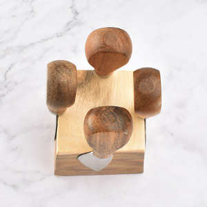 Juego de 4 Cuchillos para Queso Ecológicos con Mangos de Madera, Acero Inoxidable, Aptos para Lavavajillas, para Tabla de Charcutería, Cocina y Hogar - Product Image 6