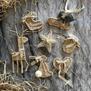 Adornos Navideños Hechos a Mano de Ratán: Campana, Estrella, Árbol, Muñeco de Nieve, Casa y Champiñón para Exhibición Festiva en Vietnam - Product Image 6