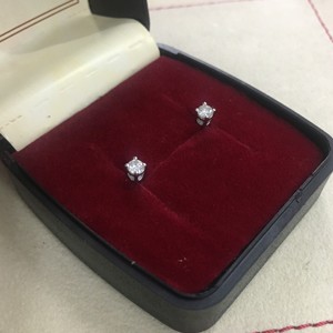 Brilliant Cut Natural Diamond Solitaire <b>Stud</b> <b>Earrings</b> Womens 0.20 Cttw 925 Sterling <b>Silver</b> Rhodium Plated Prong Set 2.5mm Trendy - Product Image 5