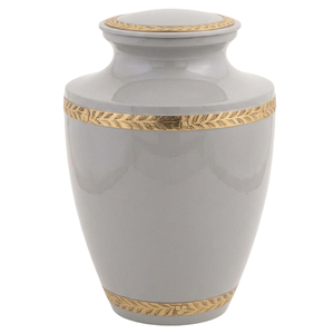 Urnas funerarias de latón para adultos con grabado dorado, urnas funerarias de metal con acabado en color gris para cenizas humanas, urnas conmemorativas. - Product Image 1