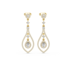 Pendientes de Moissanita con Corte de Pera en Forma de Gota de Agua, Engaste de Garra, Joyería Clásica para Bodas de Mujer - Product Image 3